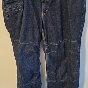 Hawx FR Work Gear Mens Denim Jeans, Straight Cut, Reinforced Knee, 40x30